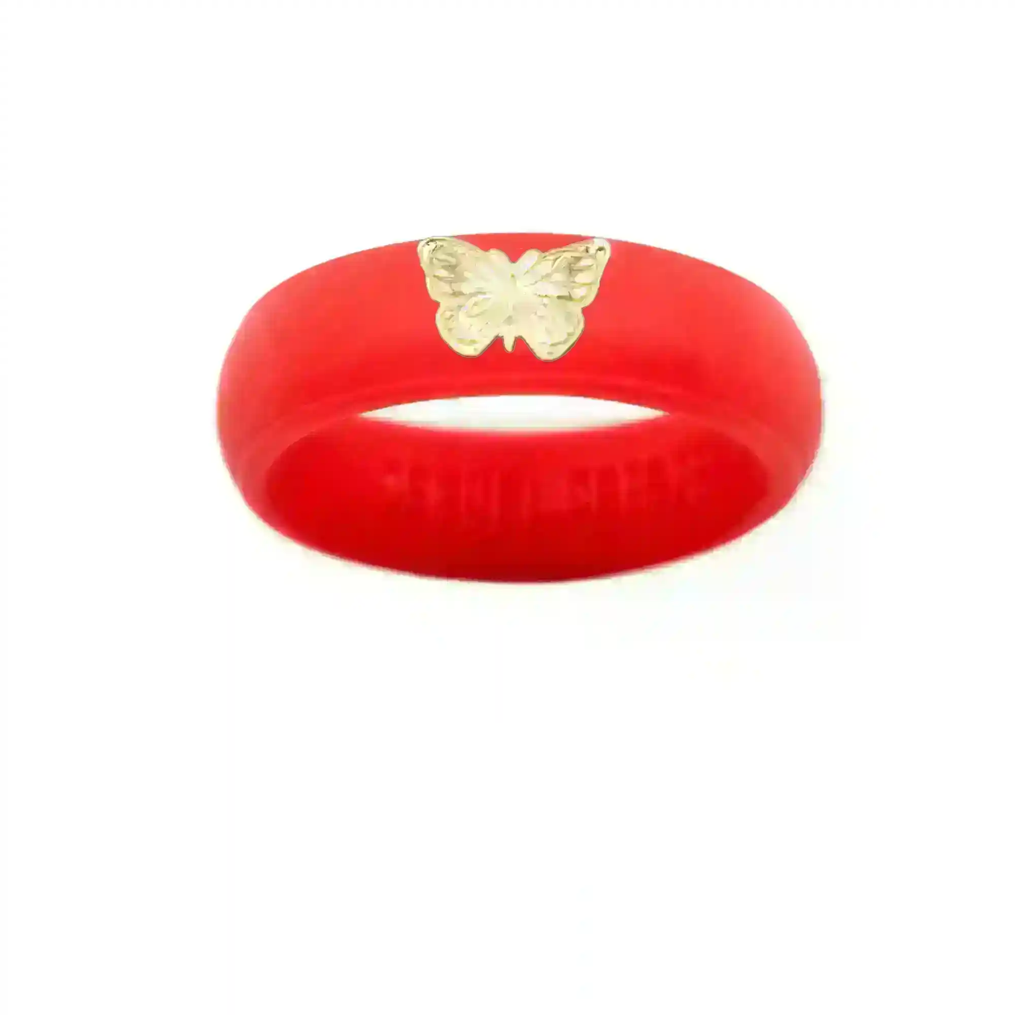 14K Butterfly Silicone Ring - Size 4