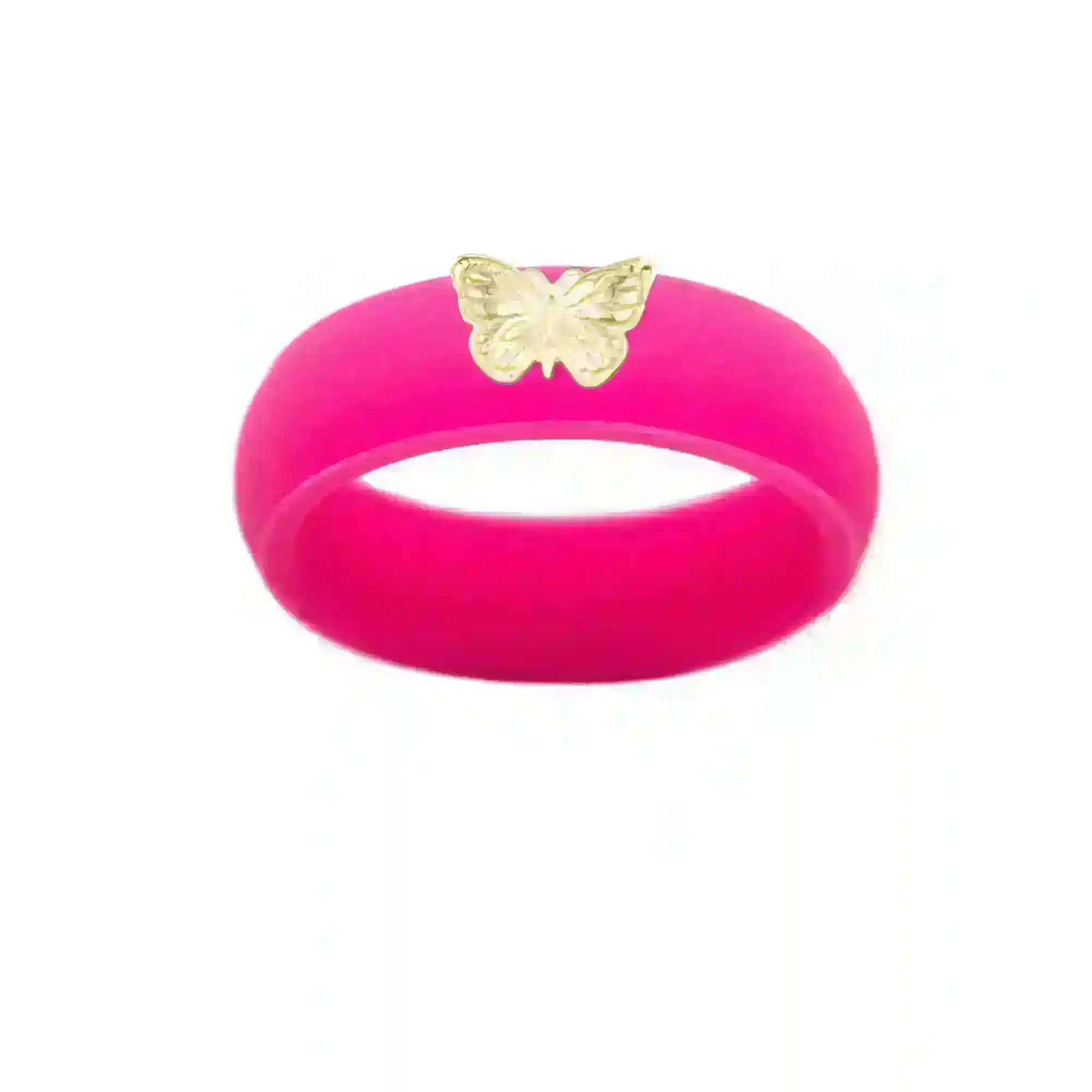 14K Butterfly Silicone Ring - Size 4