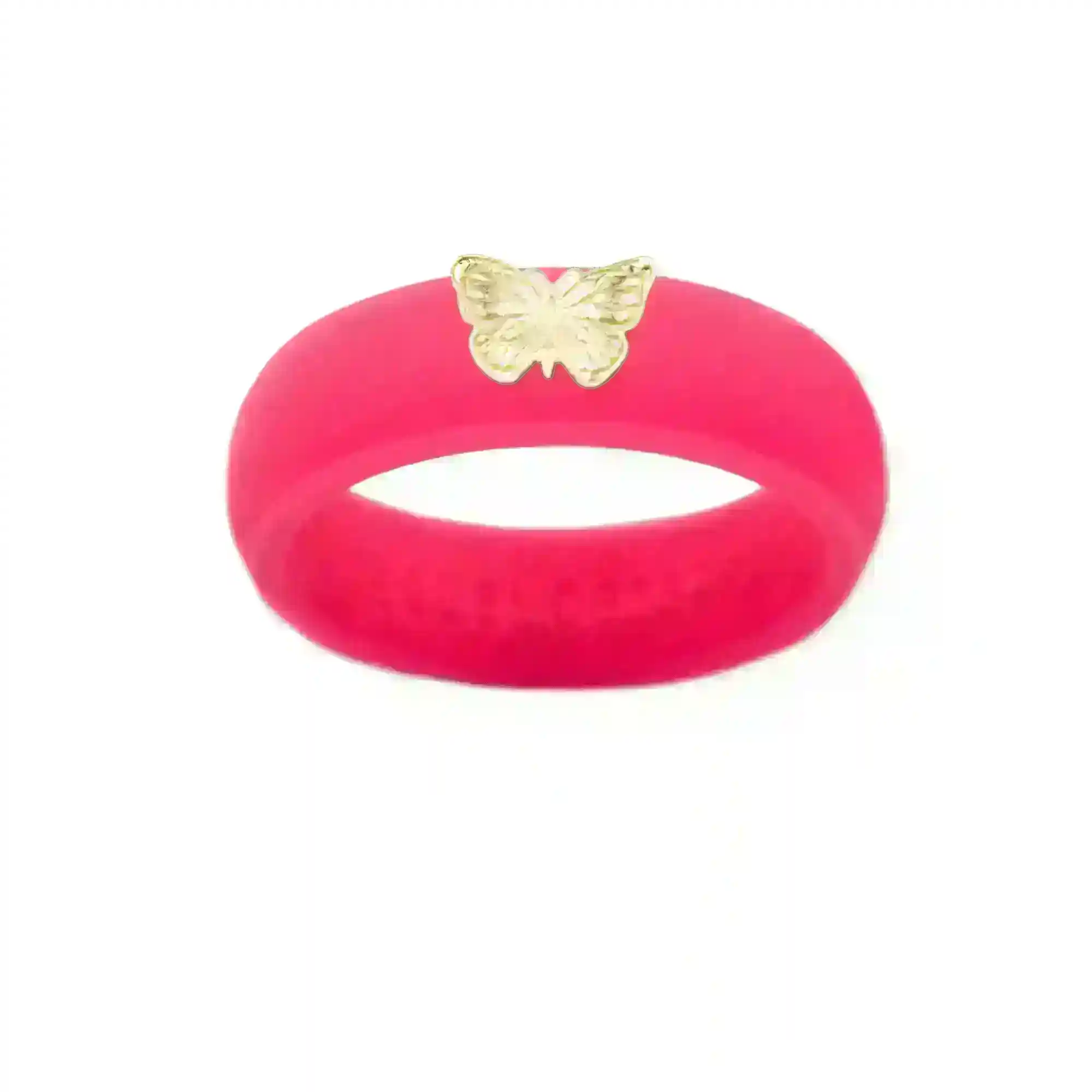 14K Butterfly Silicone Ring - Size 4