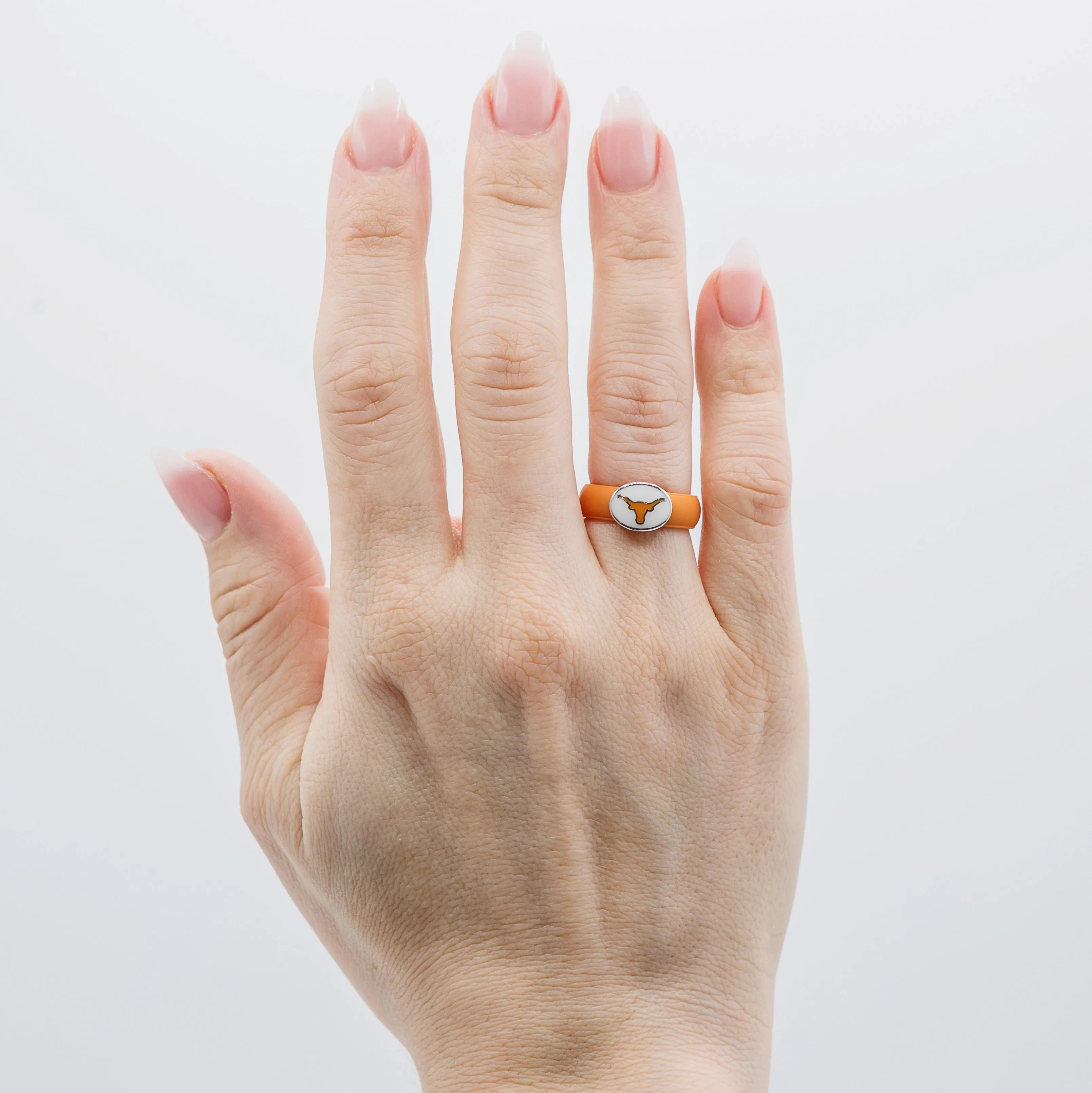 Diamond Texas Longhorn Silicone Ring