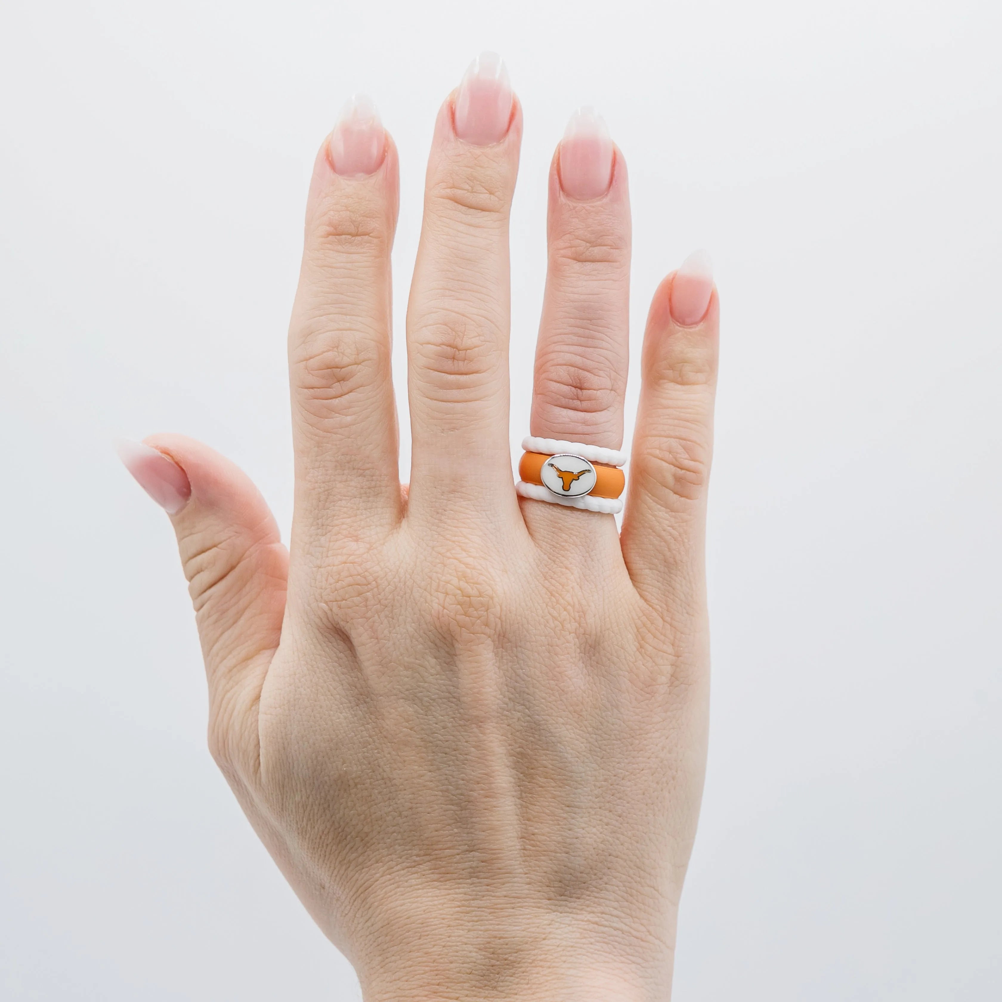 Diamond Texas Longhorn Silicone Ring