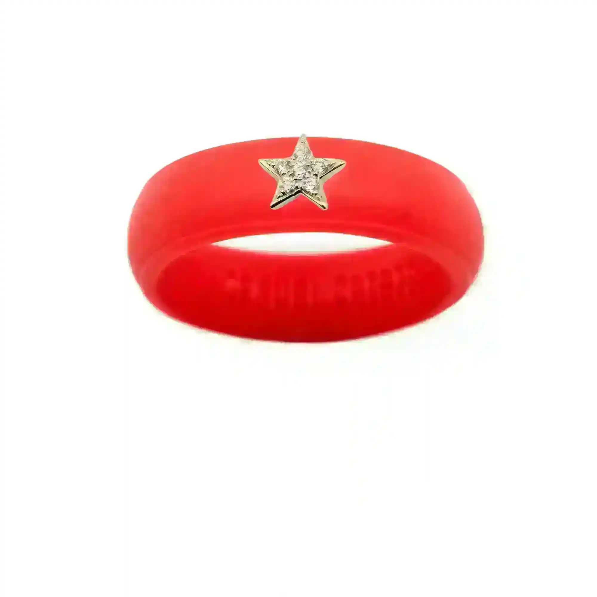 Diamond Star Silicone Ring - Size 4