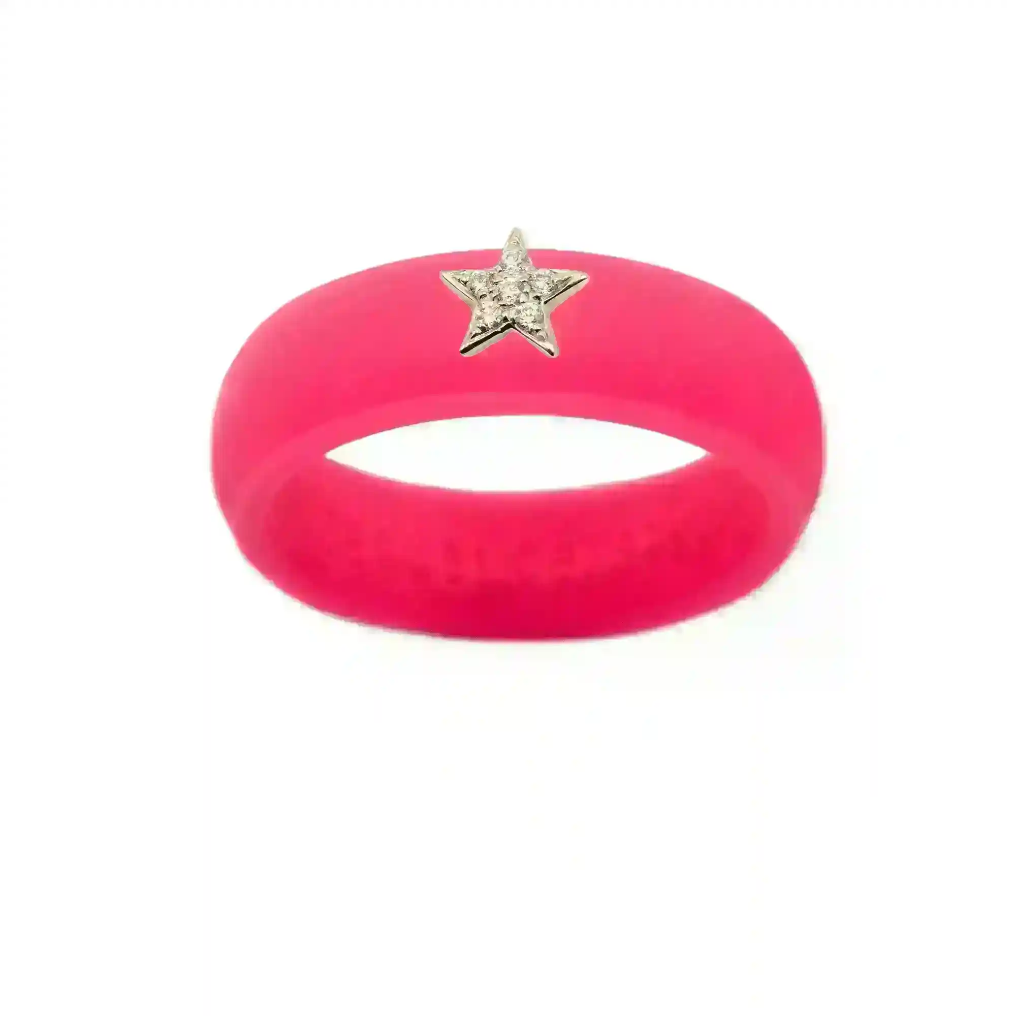 Diamond Star Silicone Ring - Size 4