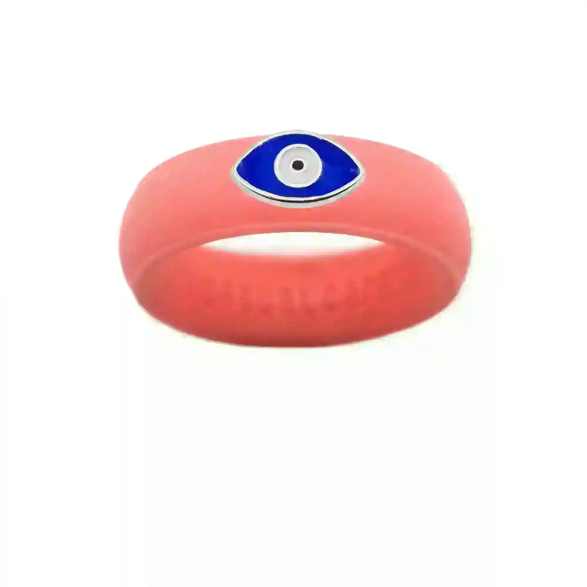 Enamel Evil Eye Silicone Ring - Size 4