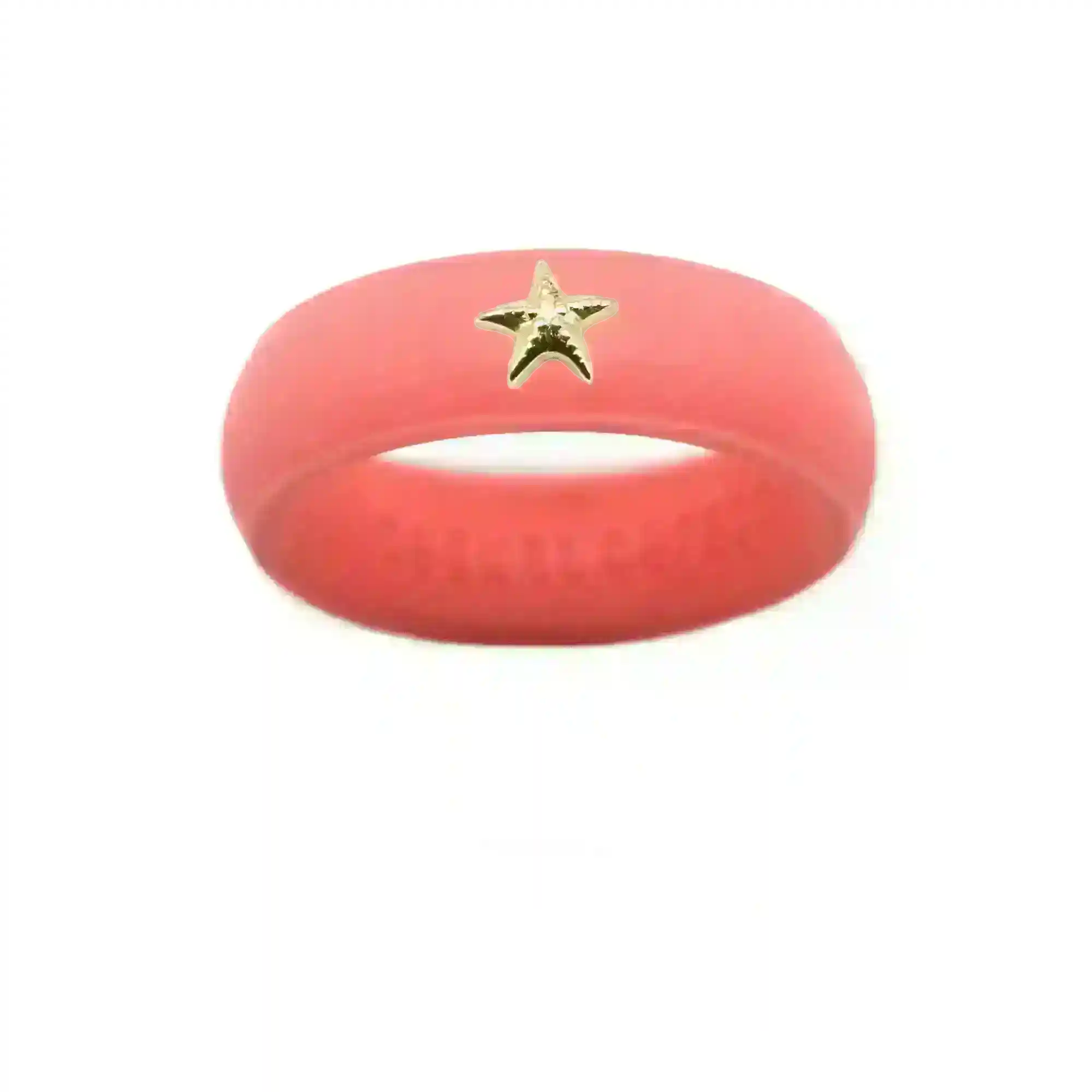 Gold Starfish Silicone Ring - Size 4