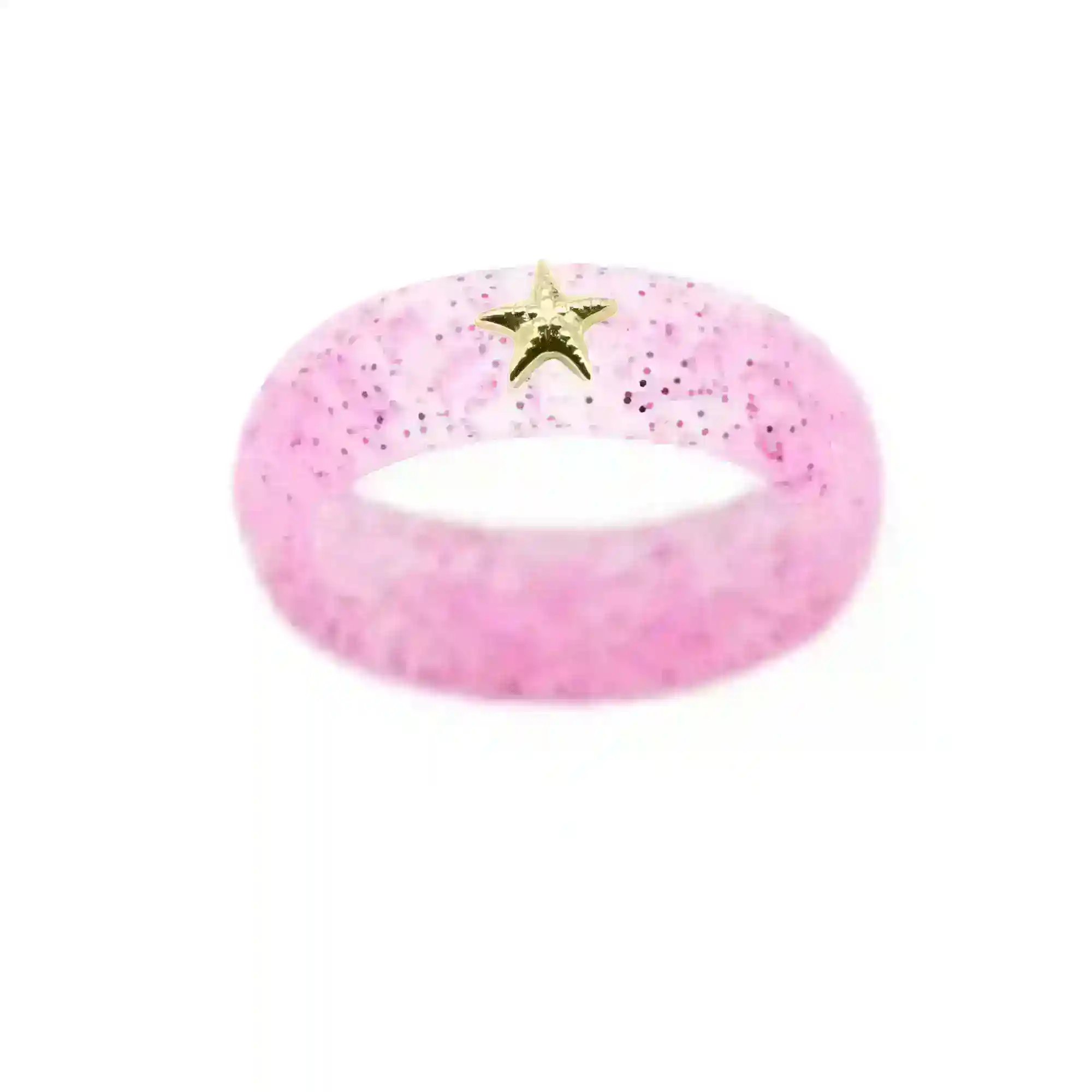 Gold Starfish Silicone Ring - Size 4