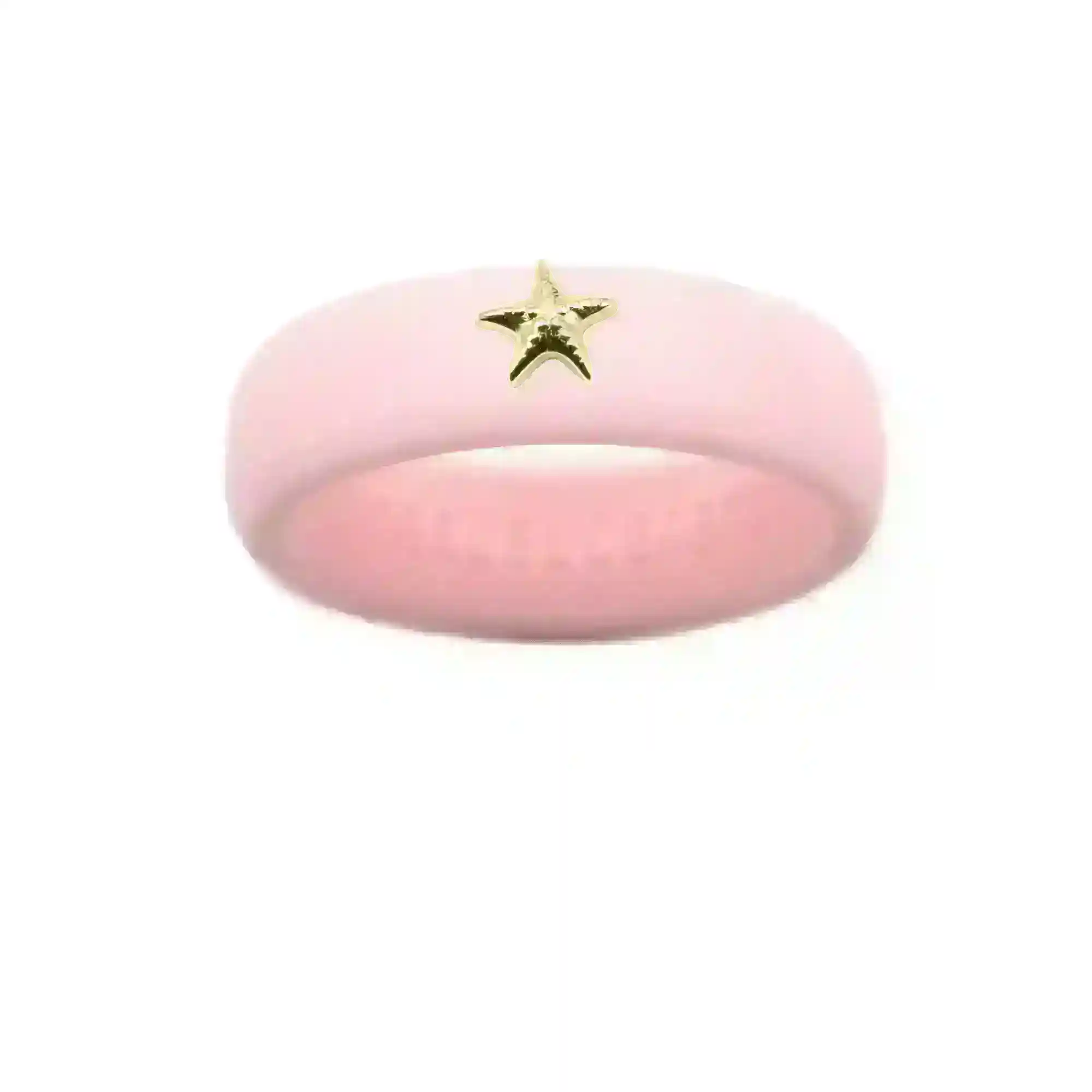 Gold Starfish Silicone Ring - Size 4