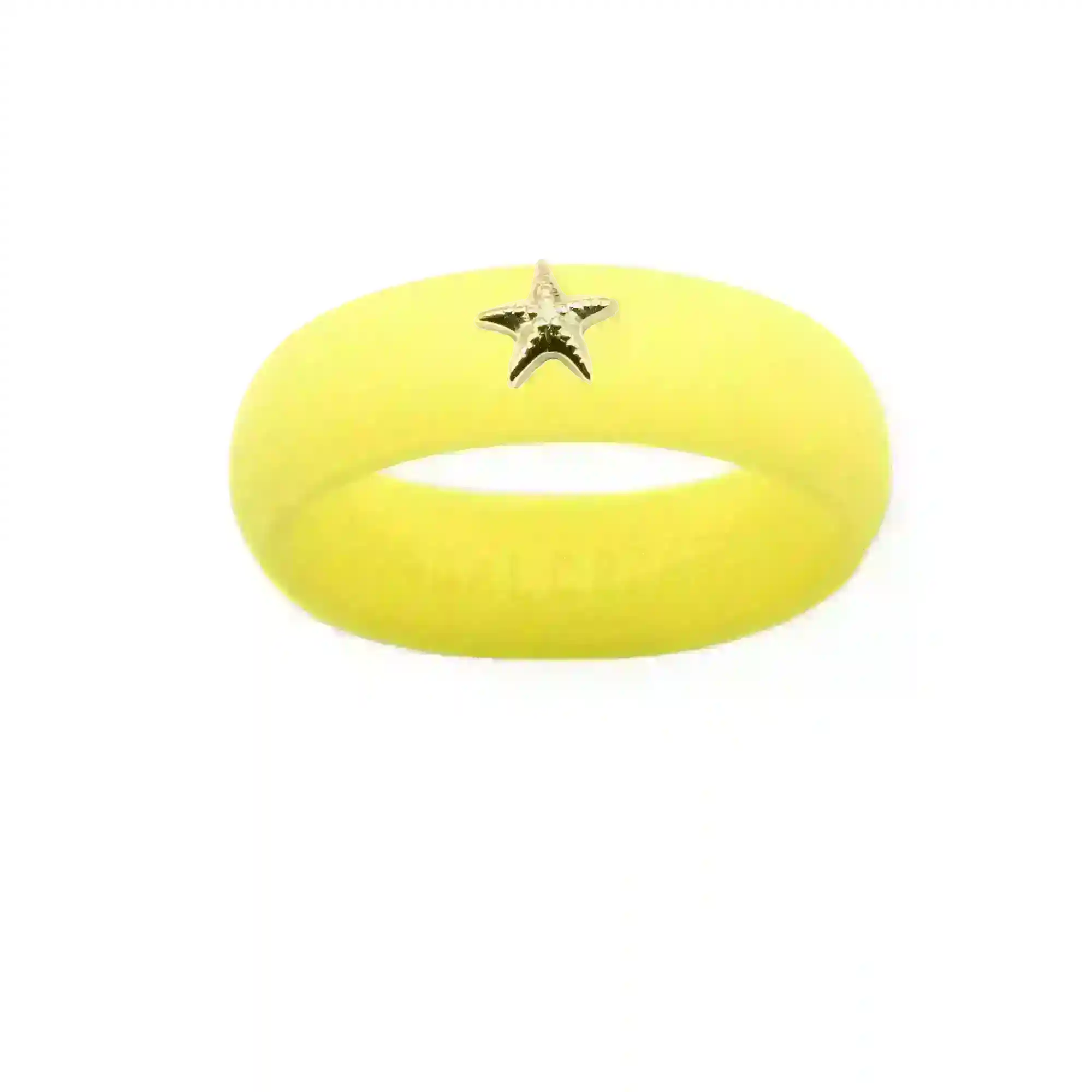 Gold Starfish Silicone Ring - Size 4