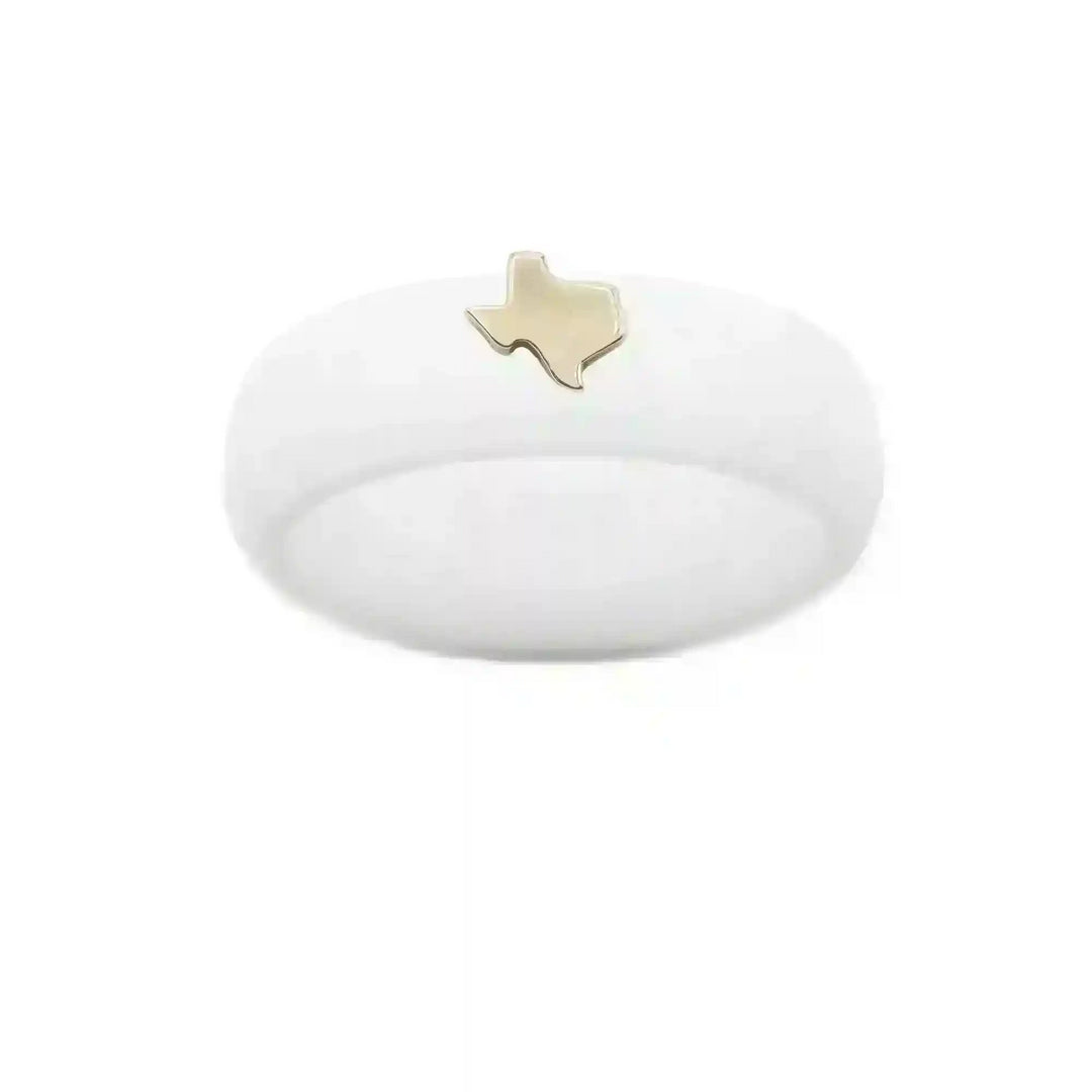 Gold Texas Silicone Ring - Size 4