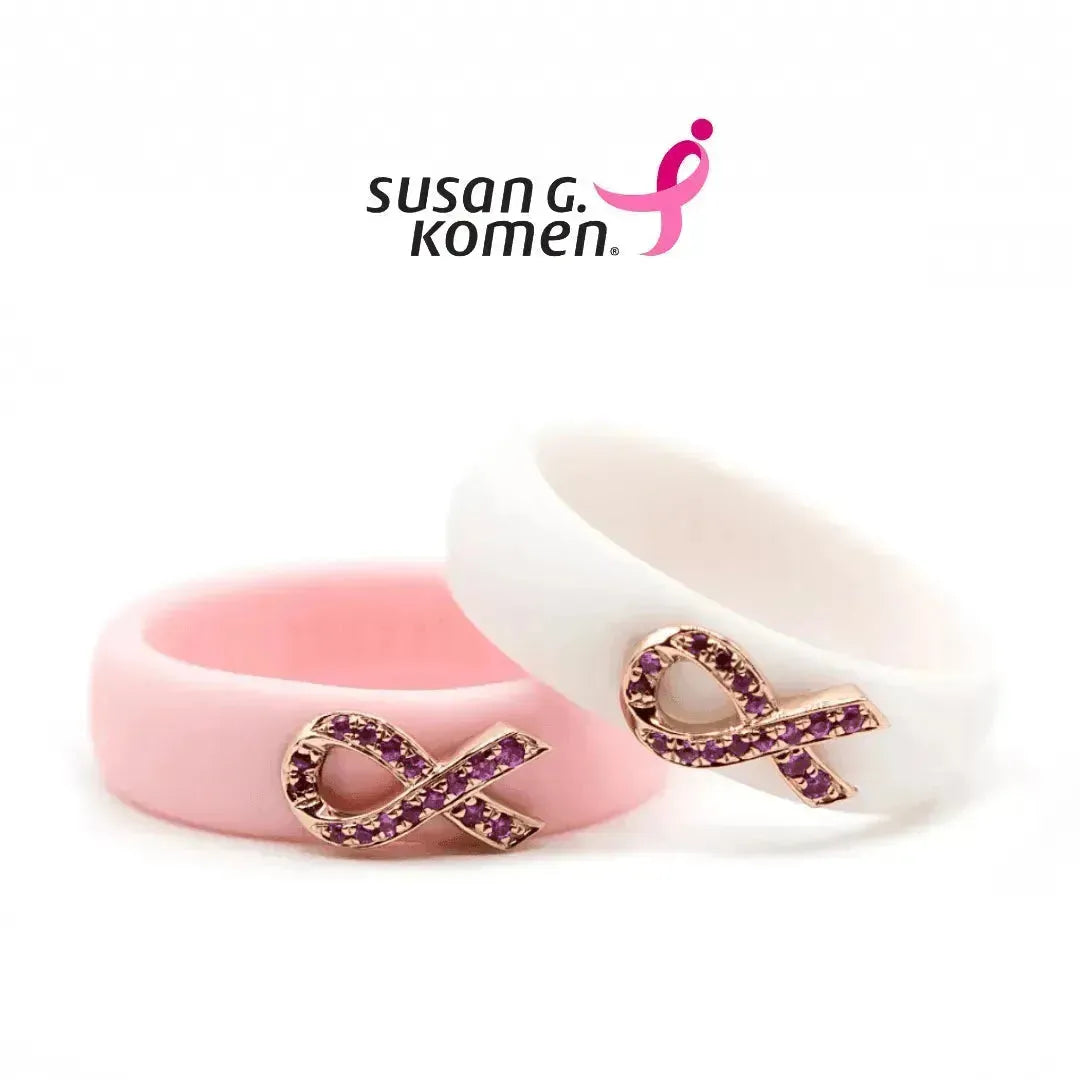 Breast cancer silicone rings hotsell