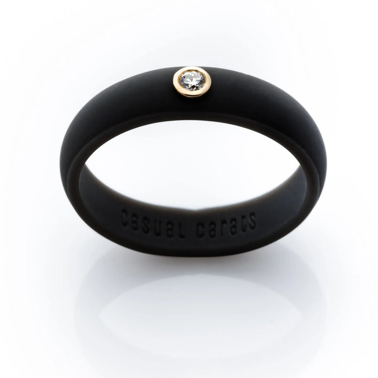 black silicone rings for men