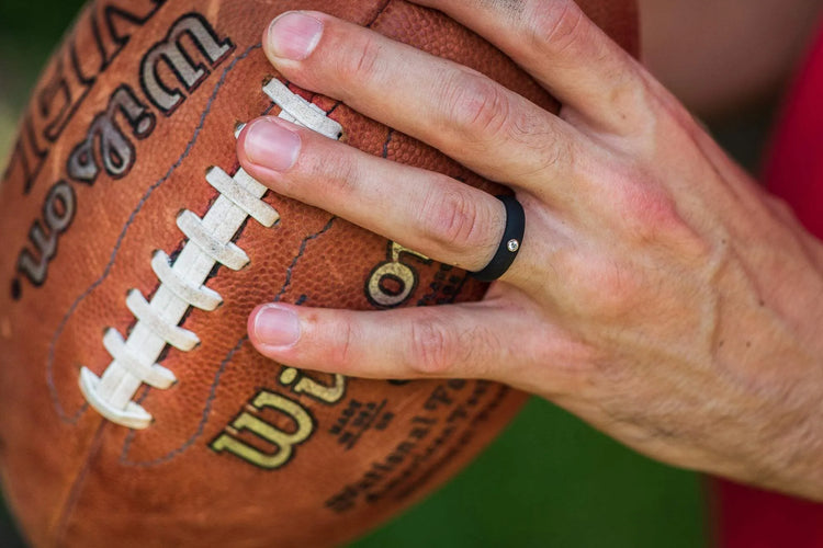 black silicone rings on men
