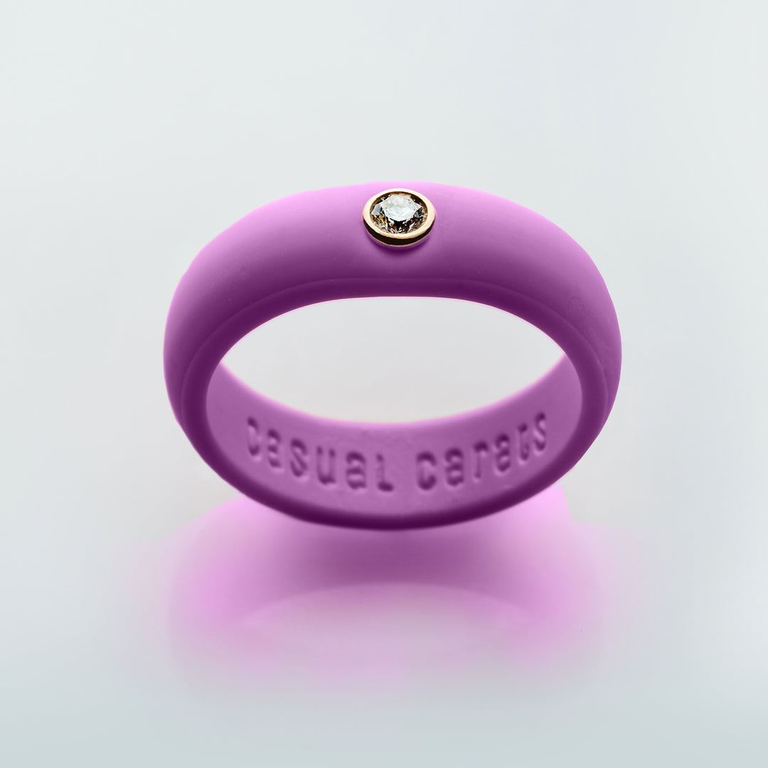 Orchid Diamond Silicone Ring