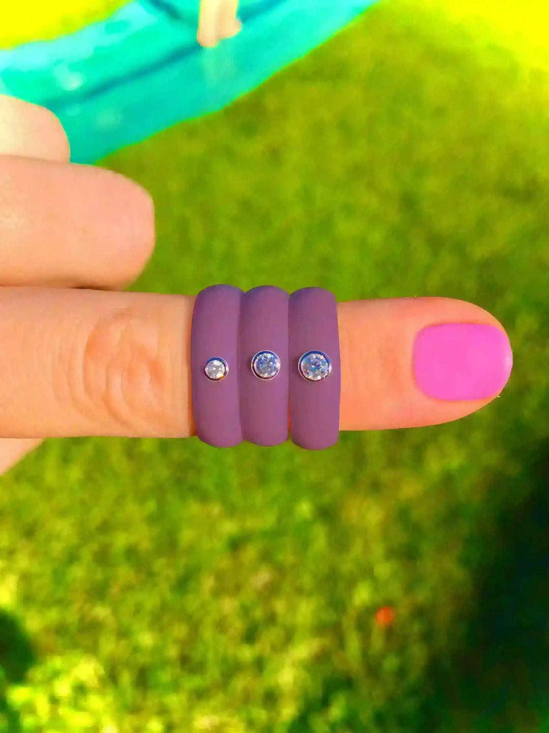 Orchid Diamond Silicone Ring