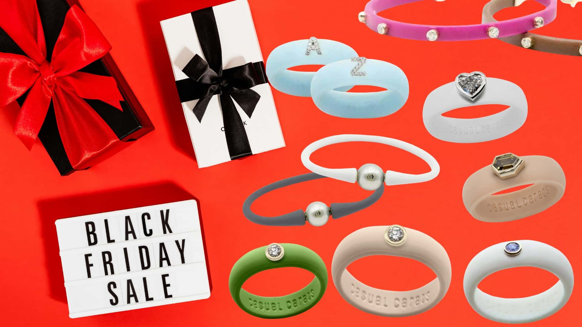 Black Friday sale on rubber and diamond jewelry