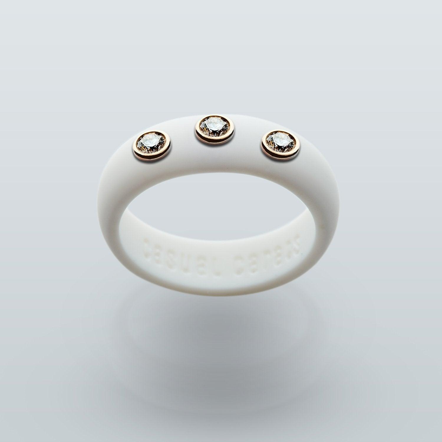 Three stone diamond ring