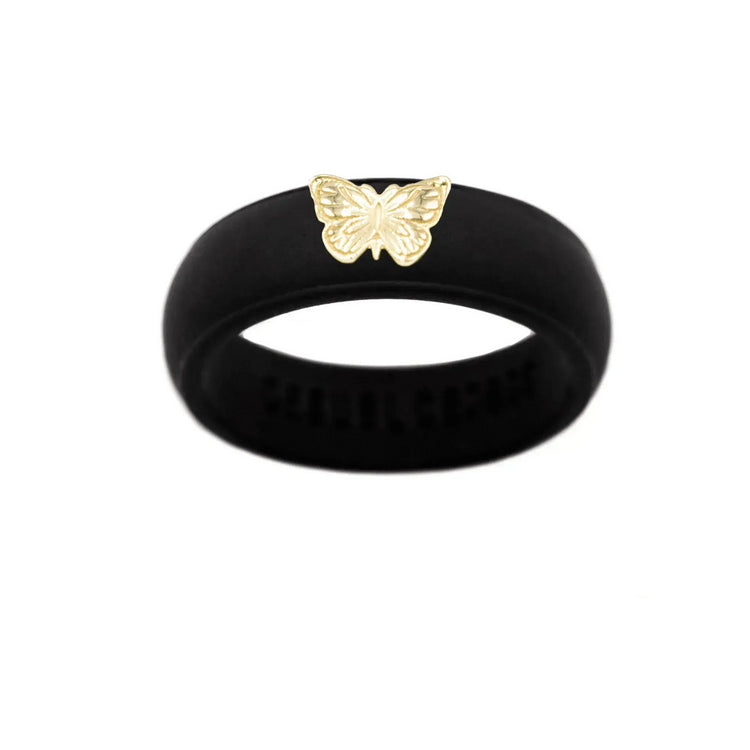 14K Butterfly Silicone Ring - Size 9