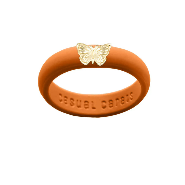 14K Butterfly Silicone Ring - Size 9