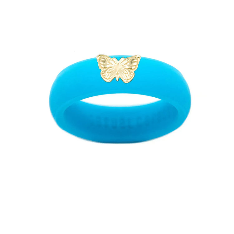 14K Butterfly Silicone Ring - Size 9
