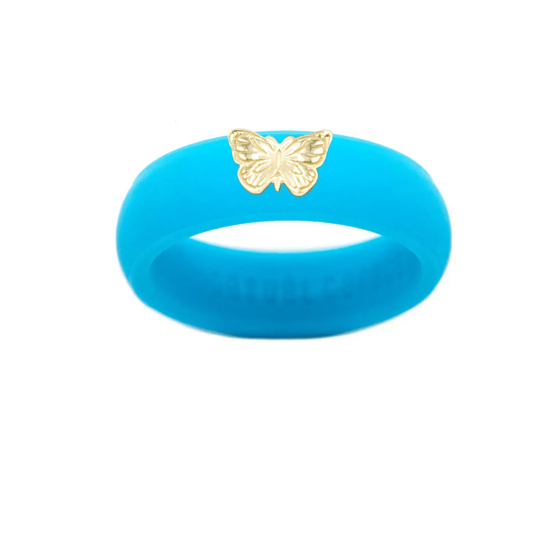 14K Butterfly Silicone Ring - Size 9