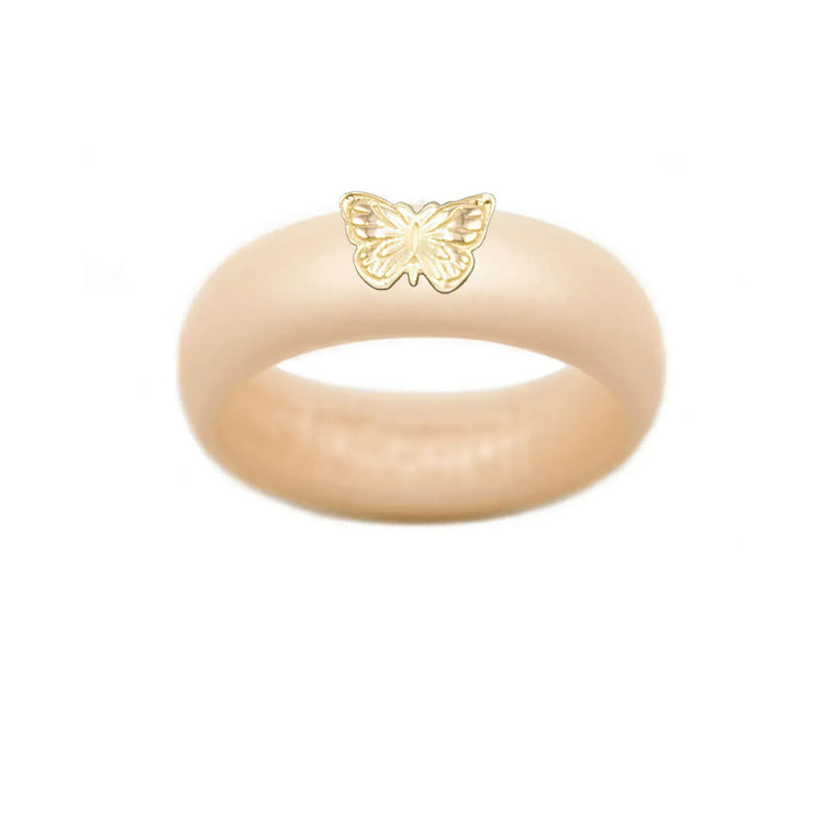 14K Butterfly Silicone Ring - Size 9