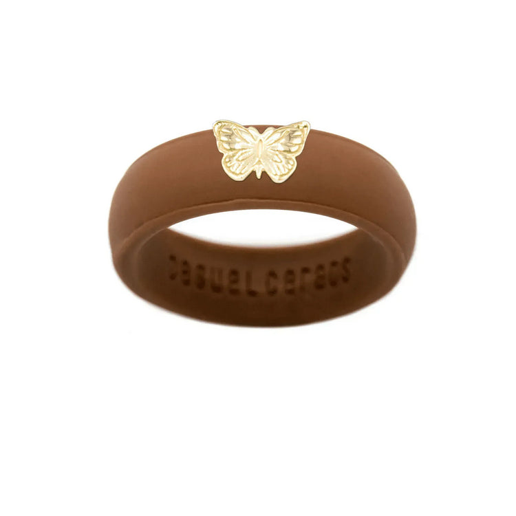 14K Butterfly Silicone Ring - Size 9