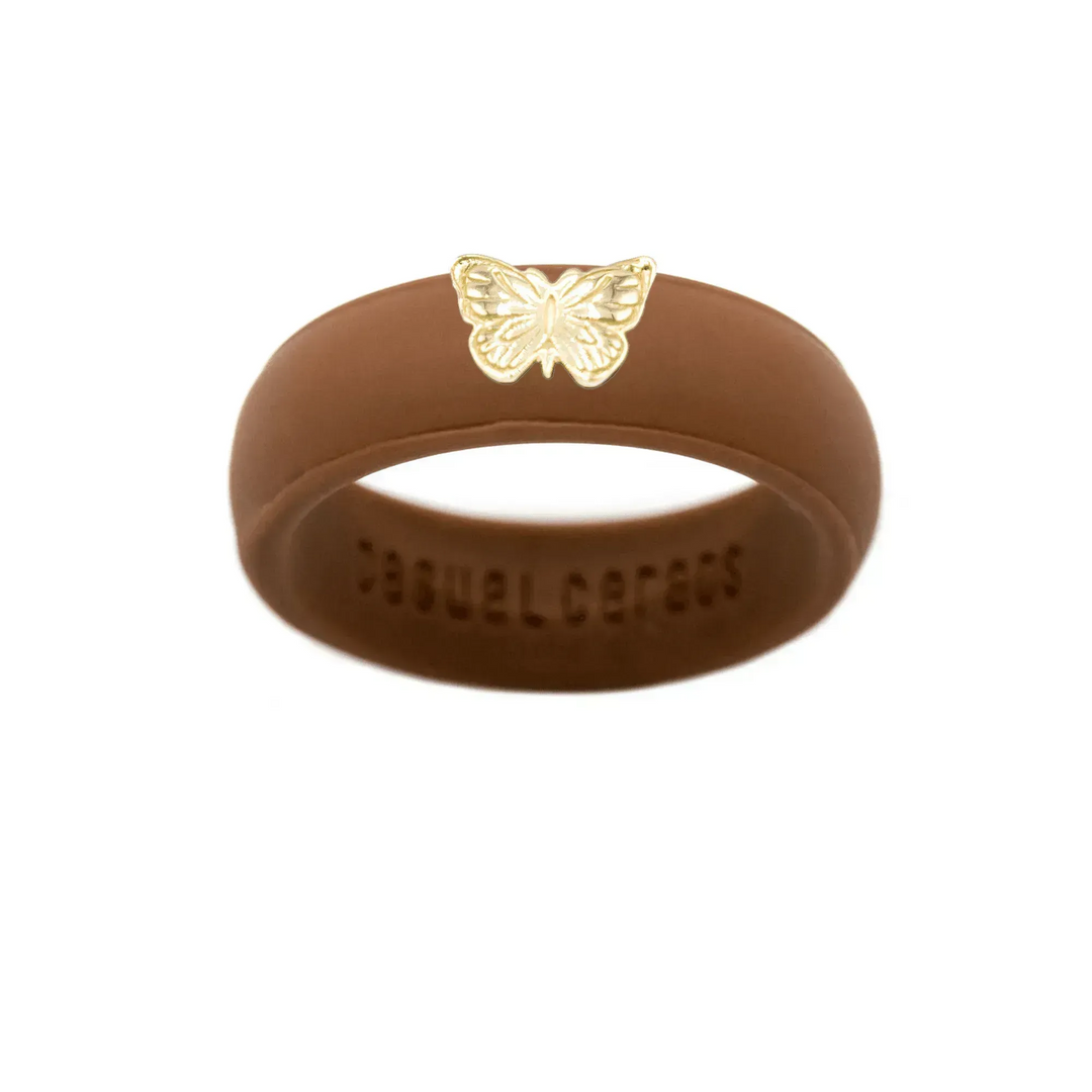 14K Butterfly Silicone Ring - Size 9