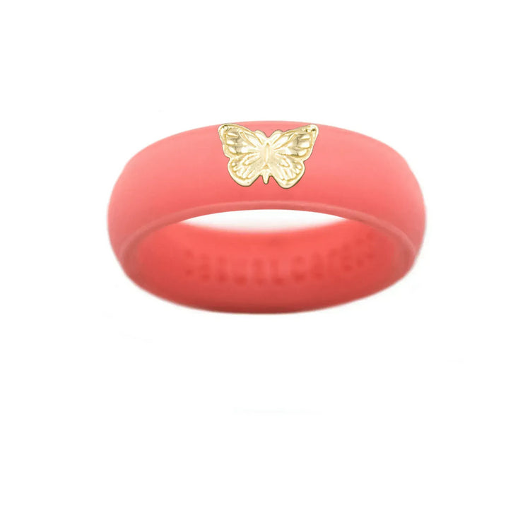 14K Butterfly Silicone Ring - Size 9