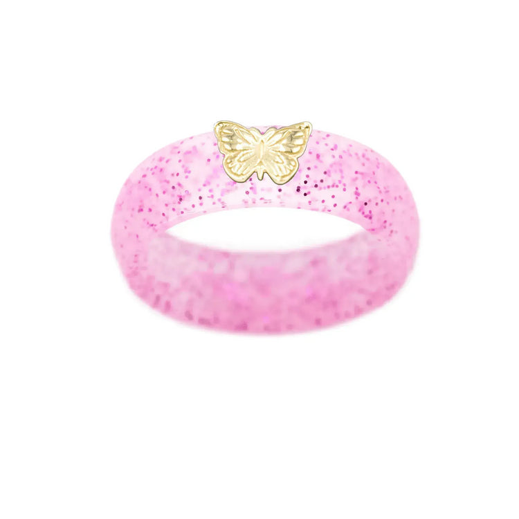14K Butterfly Silicone Ring - Size 9