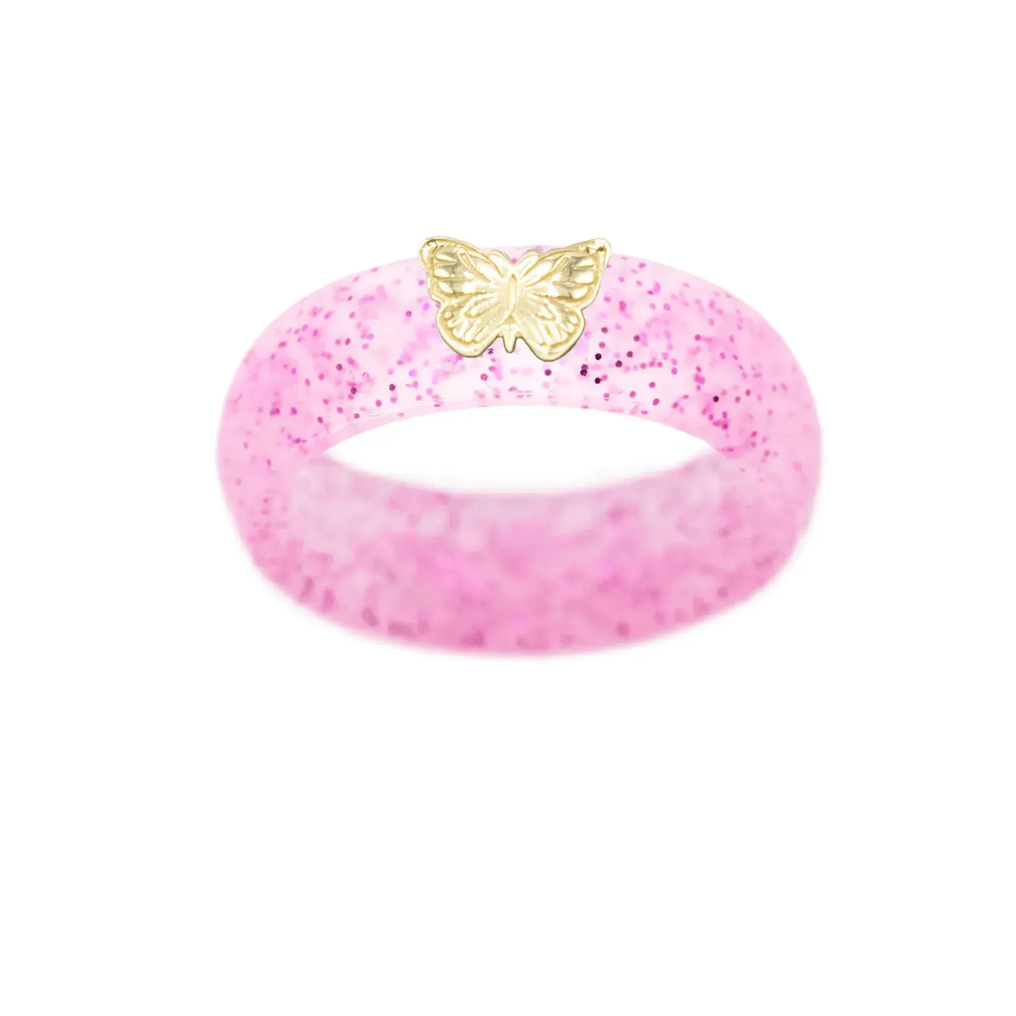 14K Butterfly Silicone Ring - Size 7