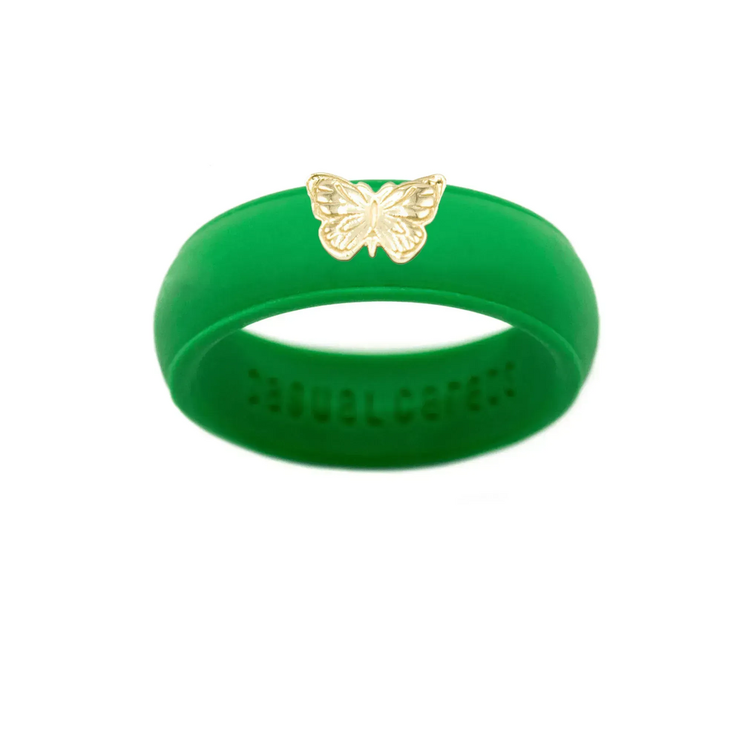 14K Butterfly Silicone Ring - Size 9