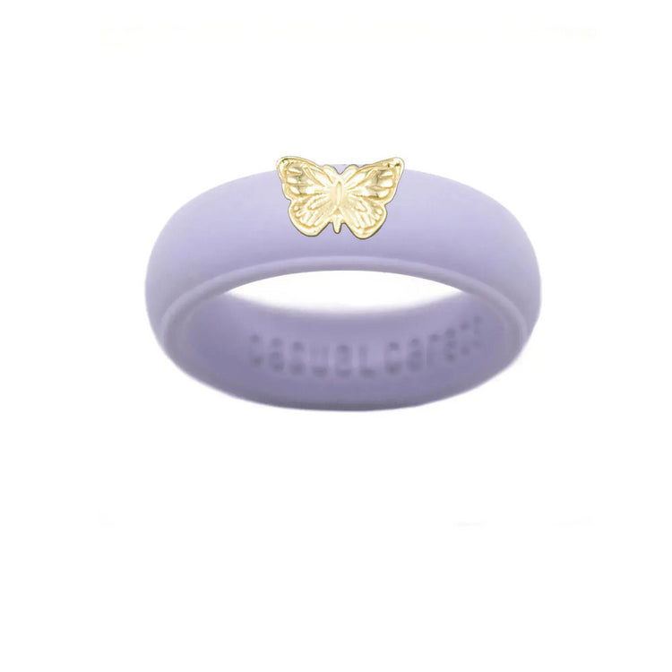 14K Butterfly Silicone Ring - Size 4