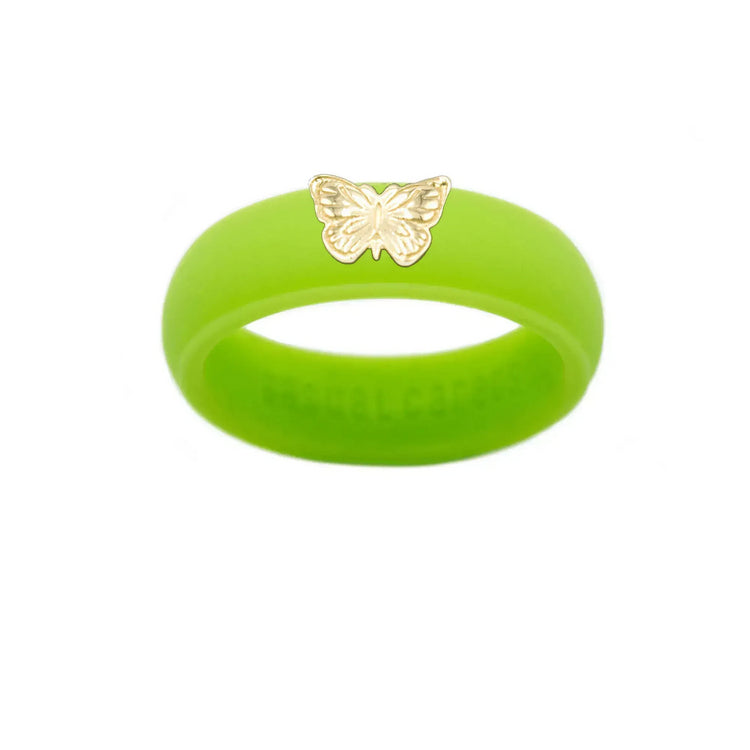14K Butterfly Silicone Ring - Size 9