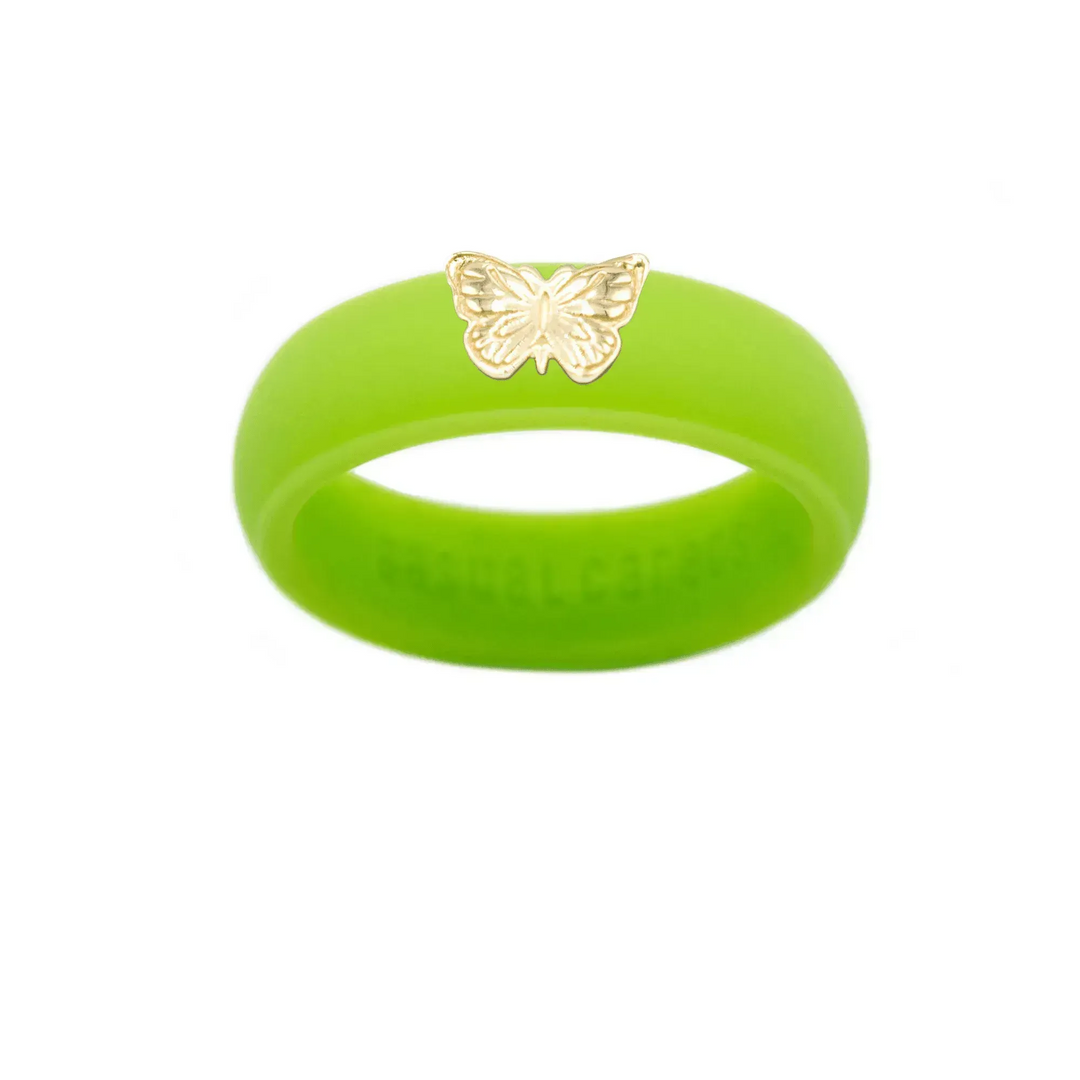 14K Butterfly Silicone Ring - Size 9