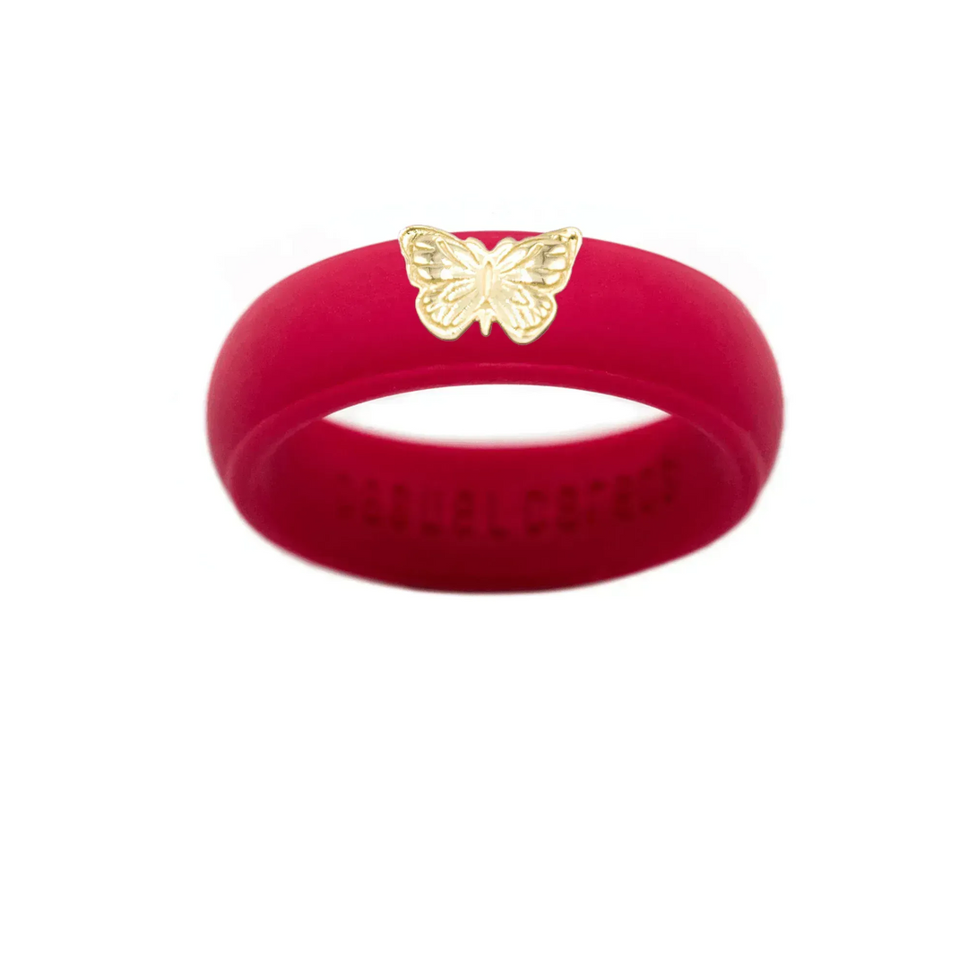 14K Butterfly Silicone Ring - Size 9