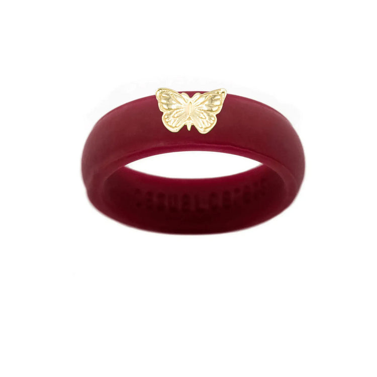14K Butterfly Silicone Ring - Size 9