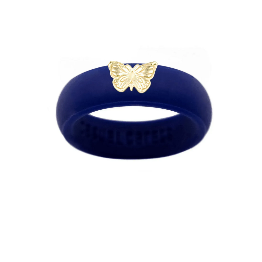 14K Butterfly Silicone Ring - Size 9