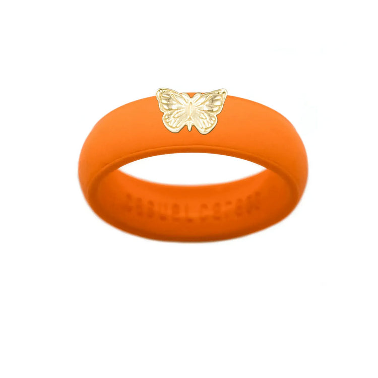 14K Butterfly Silicone Ring - Size 9