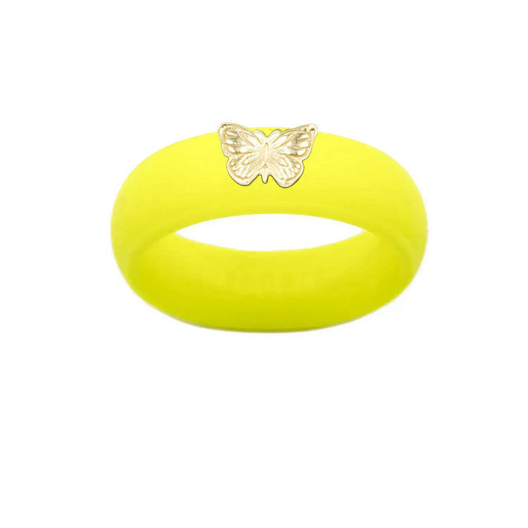 14K Butterfly Silicone Ring - Size 9