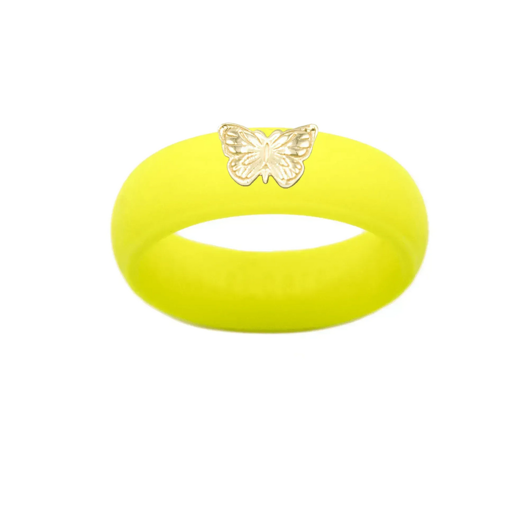 14K Butterfly Silicone Ring - Size 9