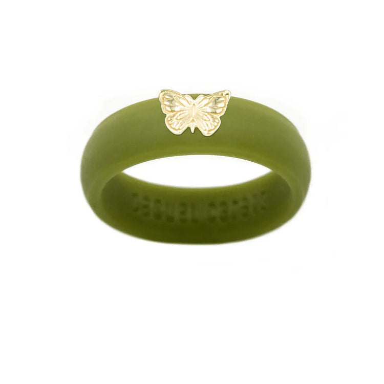 14K Butterfly Silicone Ring - Size 9
