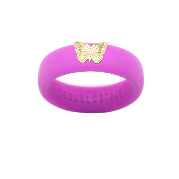 14K Butterfly Silicone Ring - Size 9