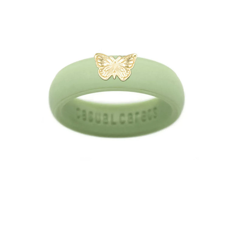 14K Butterfly Silicone Ring - Size 9