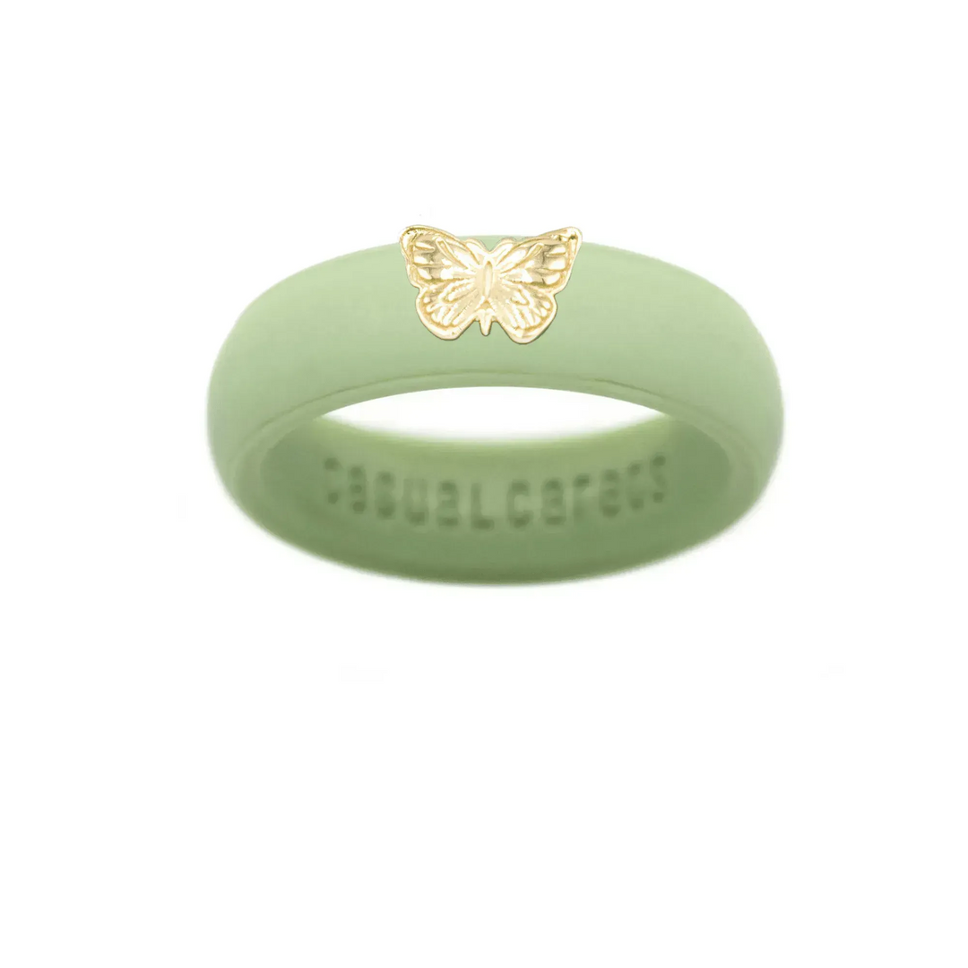 14K Butterfly Silicone Ring - Size 9