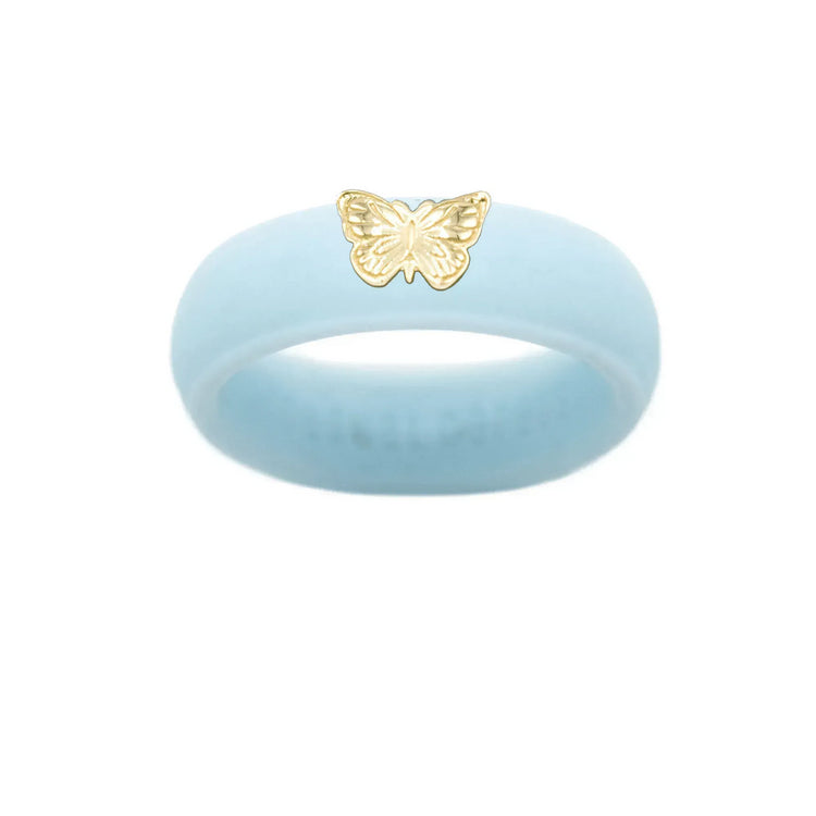 14K Butterfly Silicone Ring - Size 9