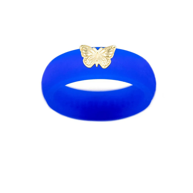 14K Butterfly Silicone Ring - Size 9