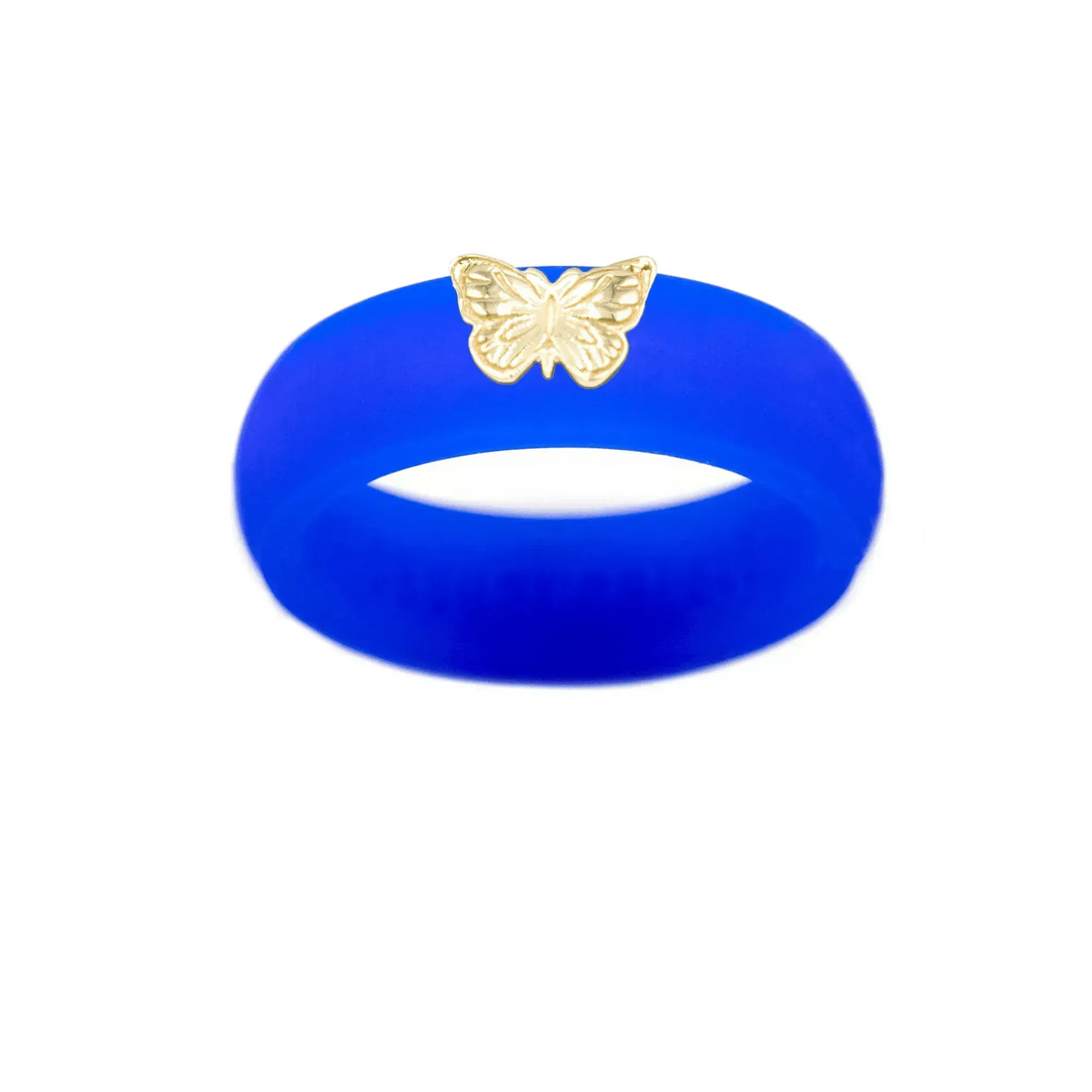 14K Butterfly Silicone Ring - Size 9