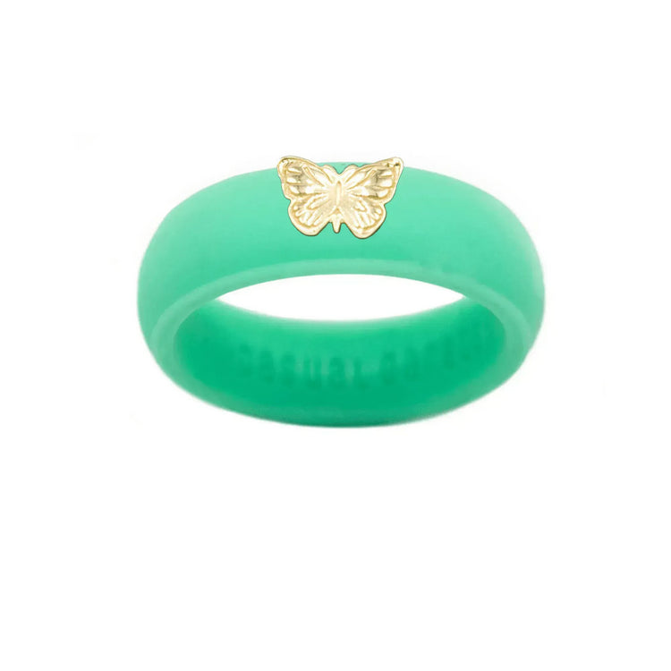 14K Butterfly Silicone Ring - Size 9