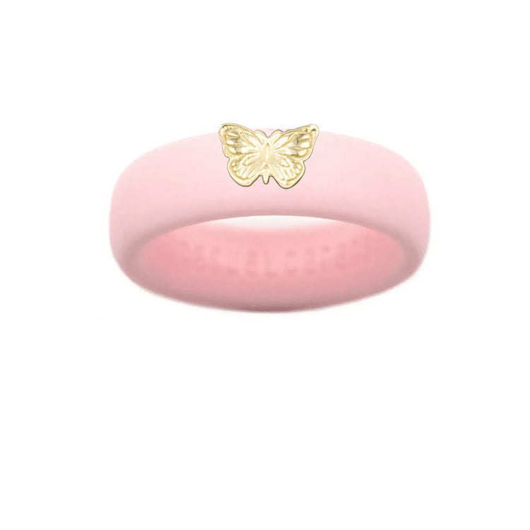 14K Butterfly Silicone Ring - Size 9