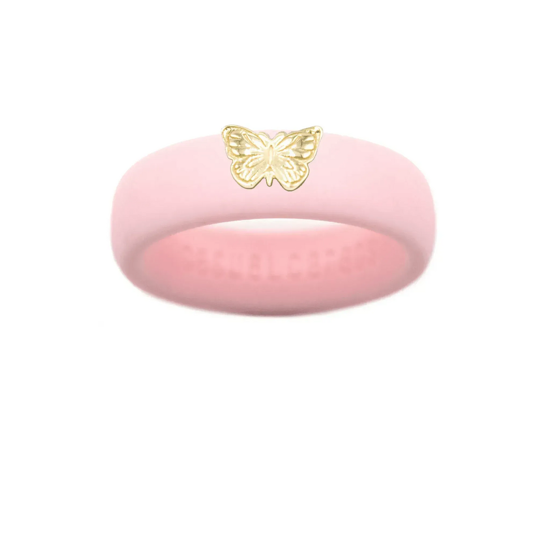 14K Butterfly Silicone Ring - Size 9